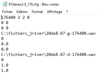 Fichier de correction par convolution à 176400 Hz