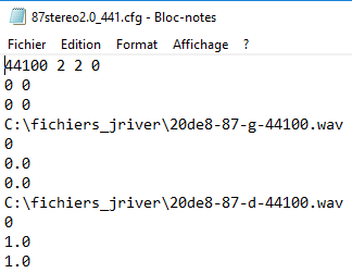 Fichier de correction par convolution à 44100 Hz
