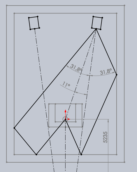 Optimisation des angles de réflexion sur 2 murs