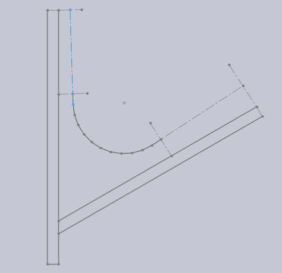 Ligne guide de base, droite de début