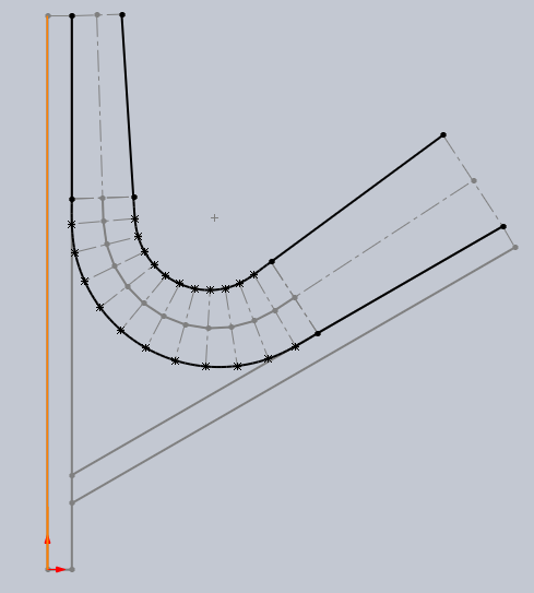 tracé des splines intérieure et extérieure