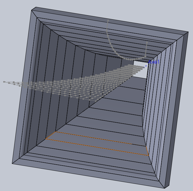 Réalisation en planches empilées, pour un haut-parleur de 17 cm, vue coté bouche